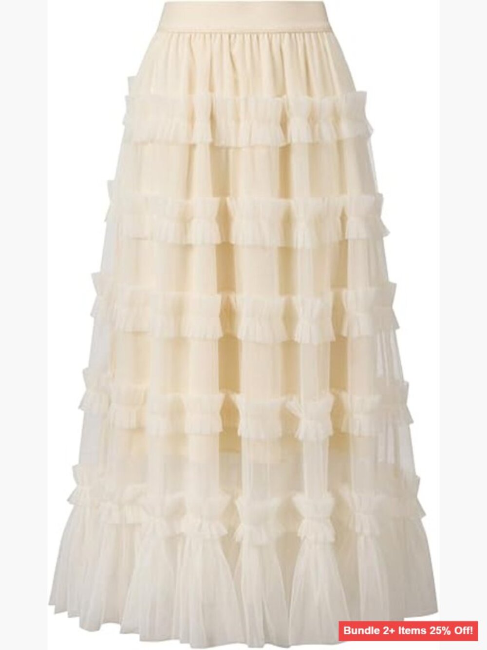 Long Maxi Skirt High Waisted Tulle A-Line Flowy Summer Casual